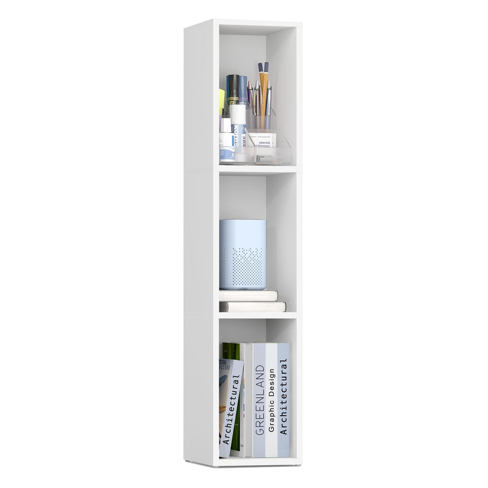 3-Tier cube bookshelf with open shelves - image 1