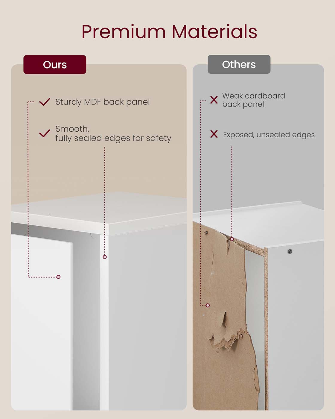 3-Tier cube bookshelf with open shelves - image 4