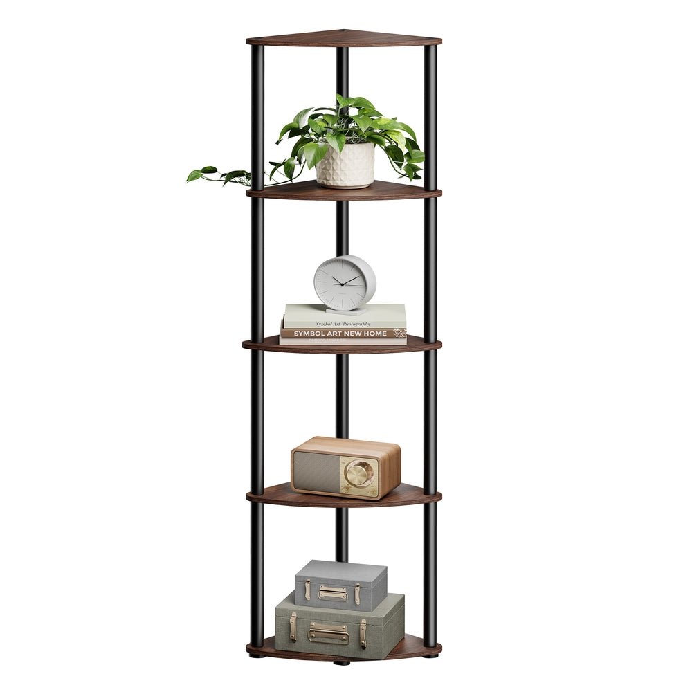 5-Tier Corner Shelf 38.3 x 27 x 139 cm Toolless Assembly - image 7