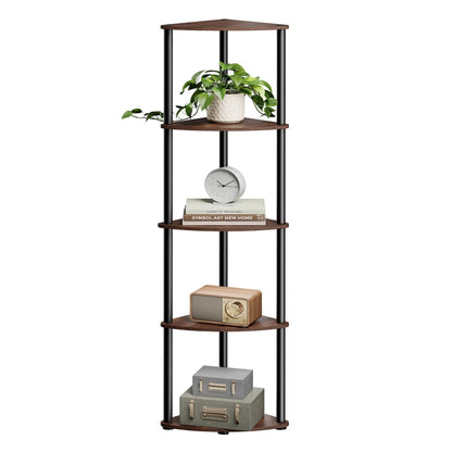 5-Tier Corner Shelf 38.3 x 27 x 139 cm Toolless Assembly - image 7
