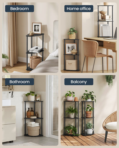 5-Tier Corner Shelf 38.3 x 27 x 139 cm Toolless Assembly - image 16