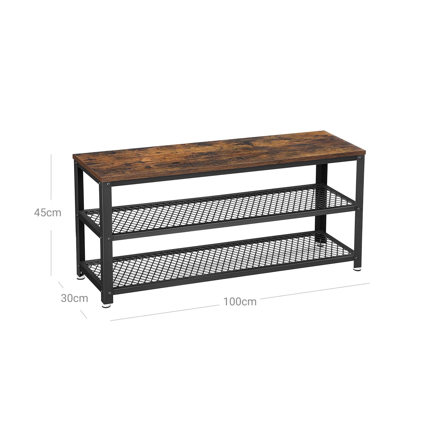 Shoe Bench Shoe Rack with 2 Shelves - image 8