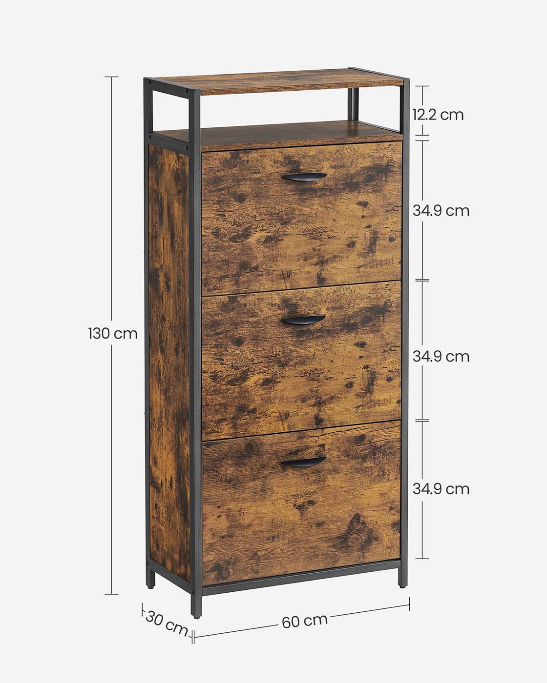 Shoe Cabinet With 3 Flip Doors - image 7
