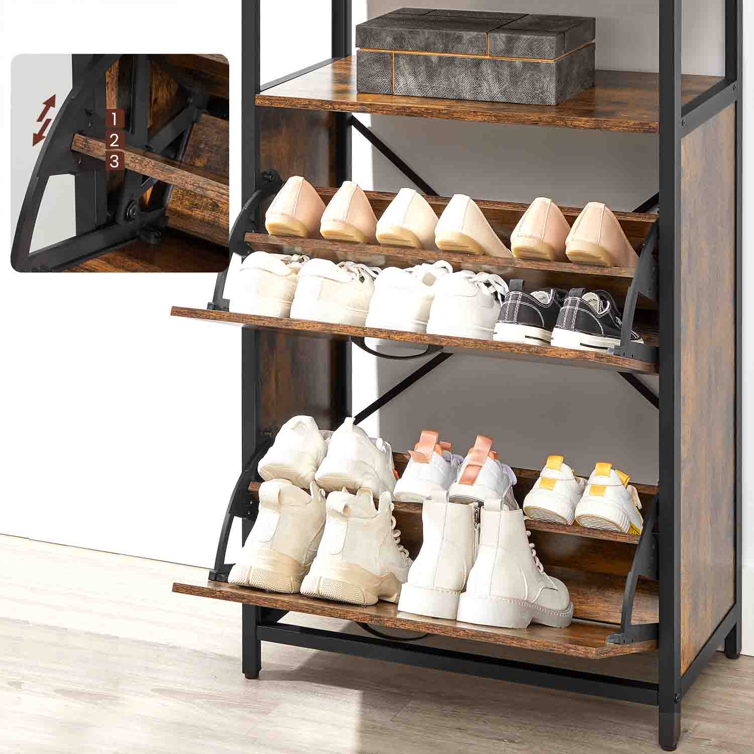 Shoe Cabinet With 3 Flip Doors - image 30