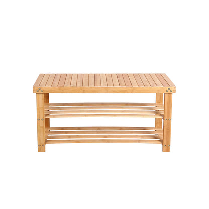 Bamboo Storage Shoe Bench - image 2