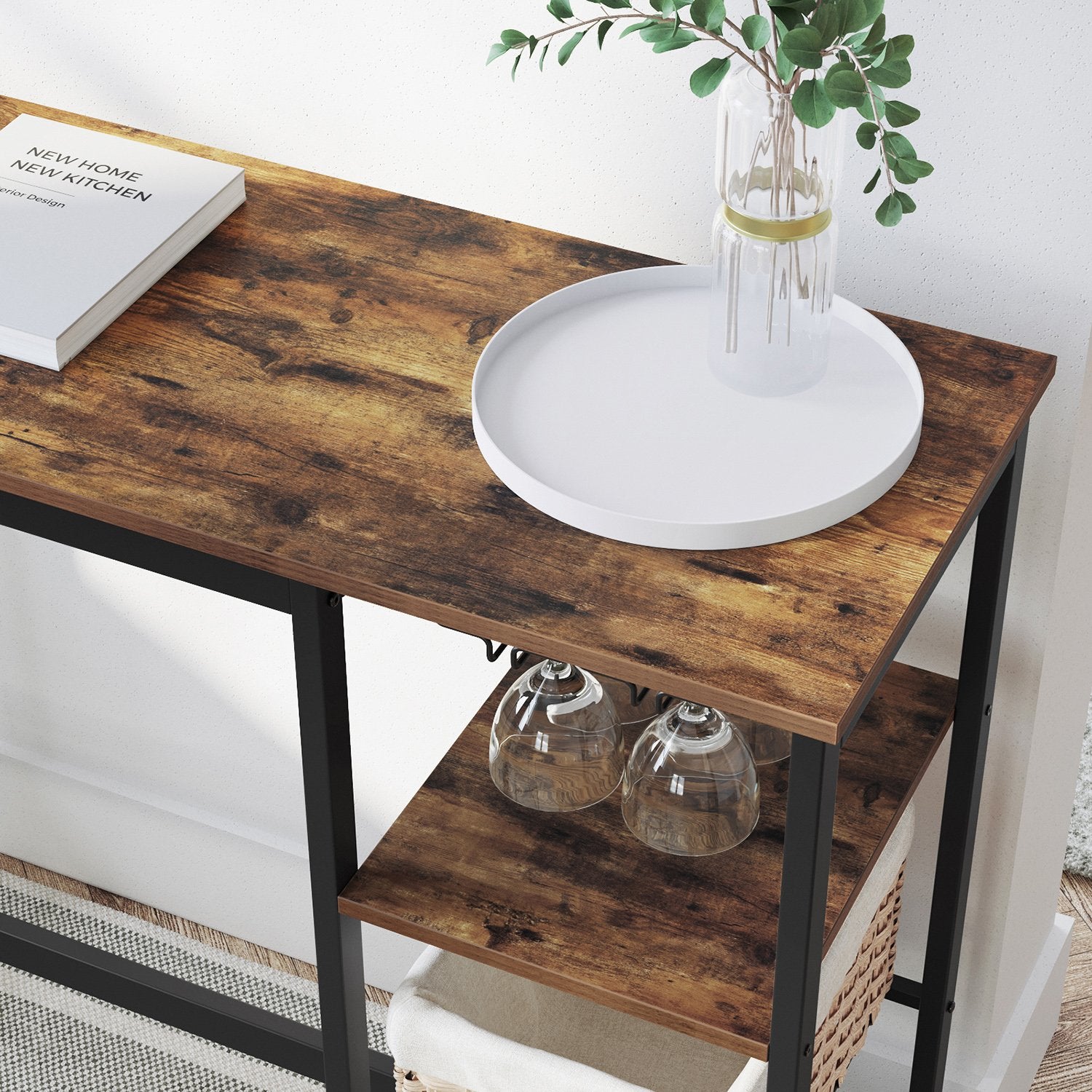 Dining Table with Wine Glass Holder - image 4