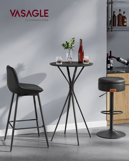 Round Cocktail Table Ink Black and Matte Black - image 2