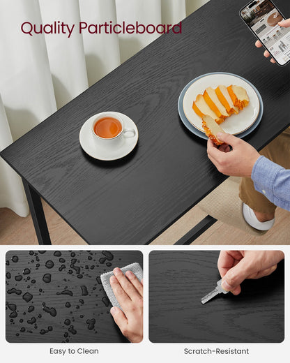Dining Table Set Ebony Black and Ink Black - image 5