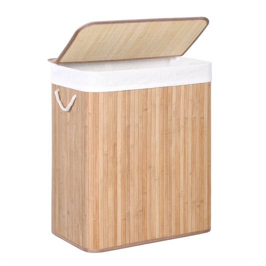 Bamboo Laundry Hamper with Removable Lid - image 1