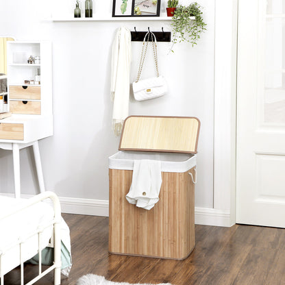 Bamboo Laundry Hamper with Removable Lid - image 4