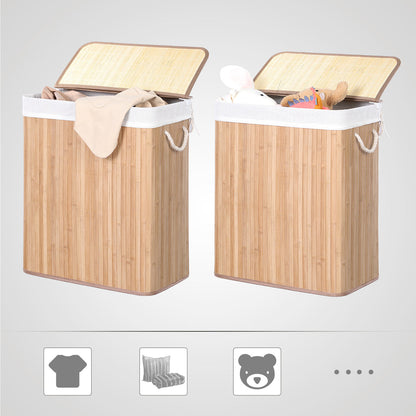 Bamboo Laundry Hamper with Removable Lid - image 6