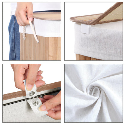 Bamboo Laundry Hamper with Removable Lid - image 7