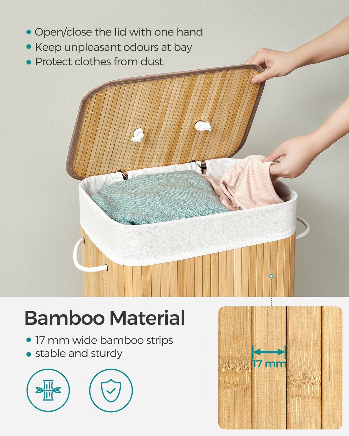 Bamboo Laundry Hamper - image 3