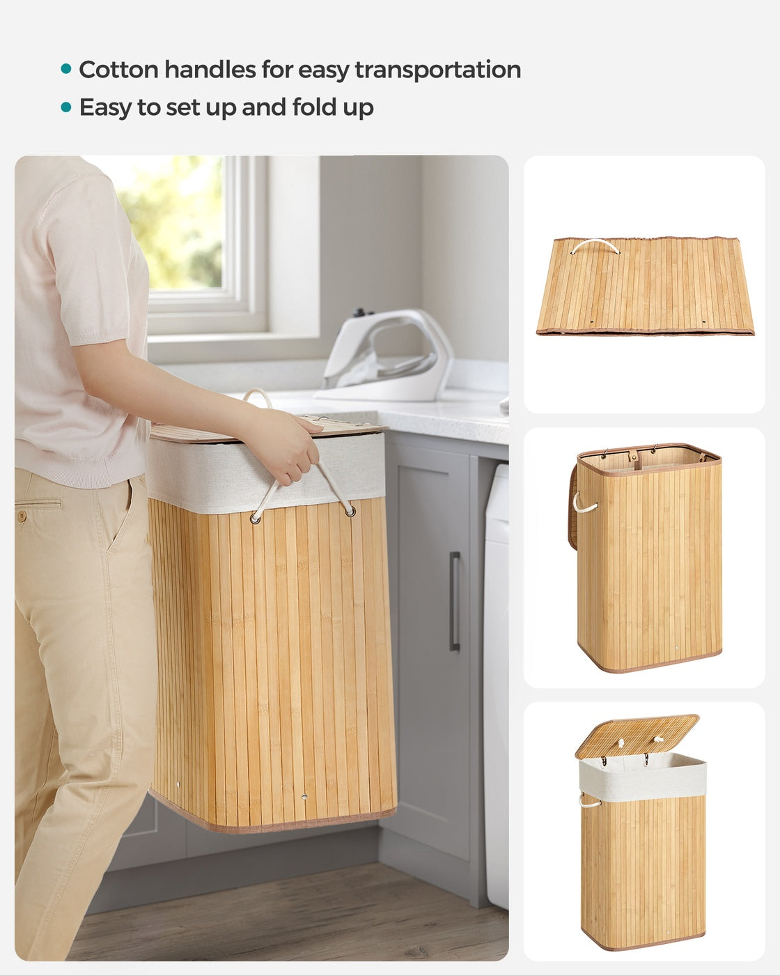 Bamboo Laundry Hamper - image 5