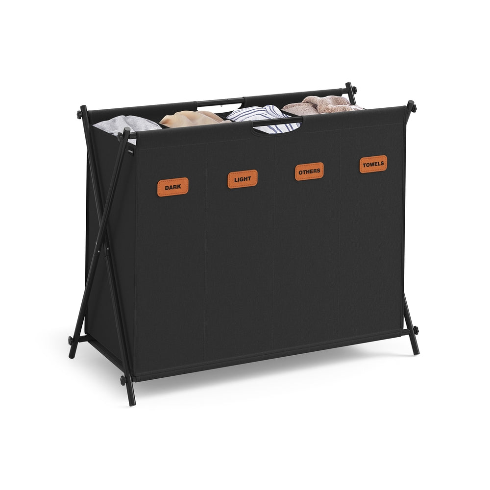 115 L Laundry Hamper with 2 Sections and X-Frame Ink Black - image 19