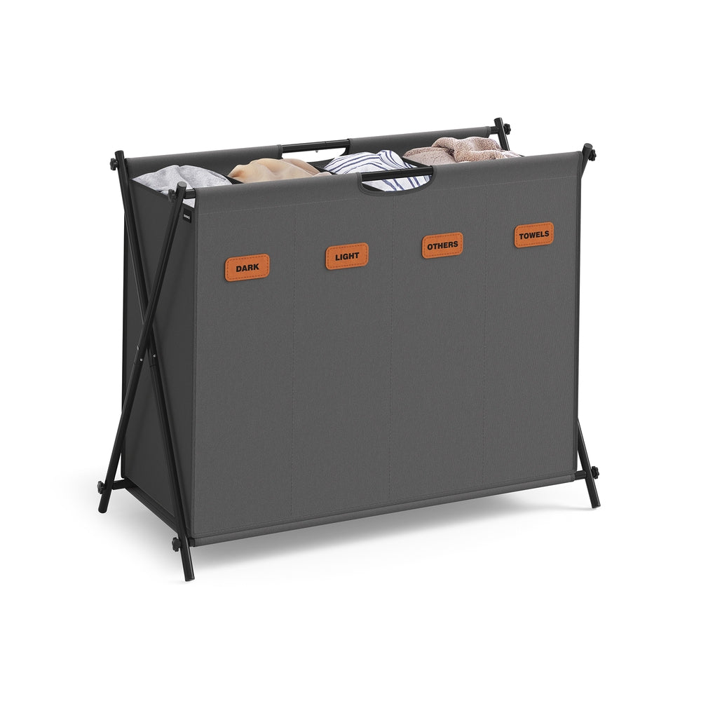 115 L Laundry Hamper with 2 Sections and X-Frame Ink Black - image 25