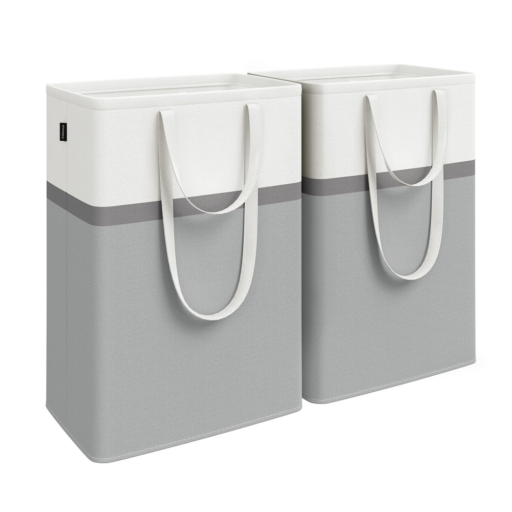 75 L Collapsible Laundry Hampers Set of 2 Dove Grey - image 1