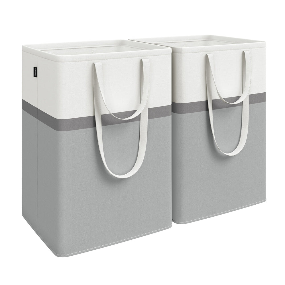 75 L Collapsible Laundry Hampers Set of 2 Dove Grey - image 19