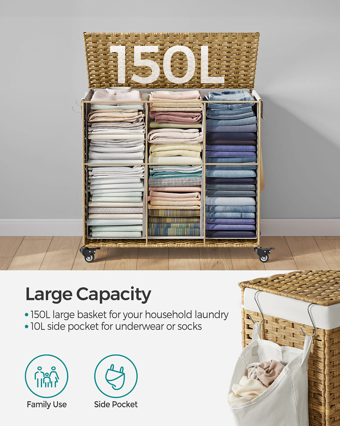 Laundry Hamper with Removable Bag - image 27