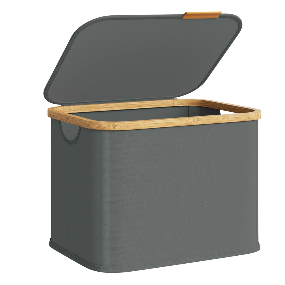 Laundry Hamper with Lid 26.4 Gal. (100 L) 42 x 32 x 70.5 cm Ink Black - image 15