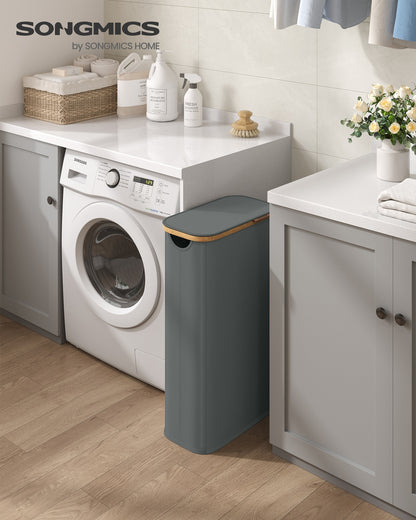Laundry Hamper with Lid 26.4 Gal. (100 L) 42 x 32 x 70.5 cm Ink Black - image 27