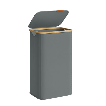 Laundry Hamper with Lid 26.4 Gal. (100 L) 42 x 32 x 70.5 cm Slate Grey - image 1