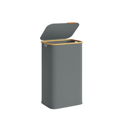 Laundry Hamper with Lid 26.4 Gal. (100 L) 42 x 32 x 70.5 cm Slate Grey - image 2