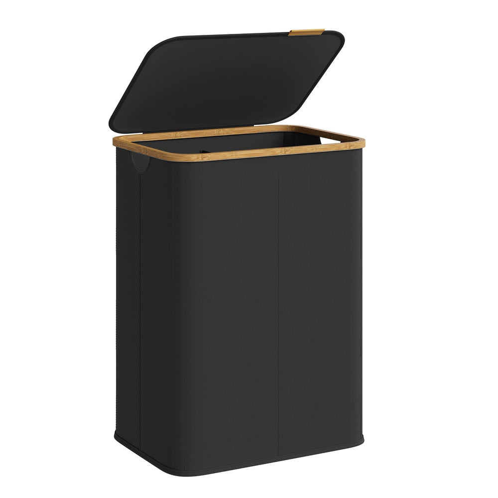 Laundry Hamper with Lid 26.4 Gal. (100 L) 42 x 32 x 70.5 cm Ink Black - image 35