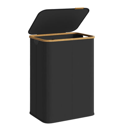 Laundry Hamper with Lid 26.4 Gal. (100 L) 42 x 32 x 70.5 cm Ink Black - image 35