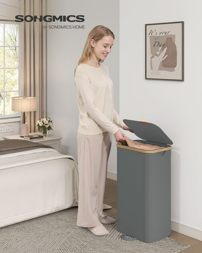 Laundry Basket, Removable Liner, 100 L, Slate Grey - image 2