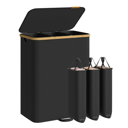 Laundry Basket, Removable Liner, 100 L, Slate Grey - image 13