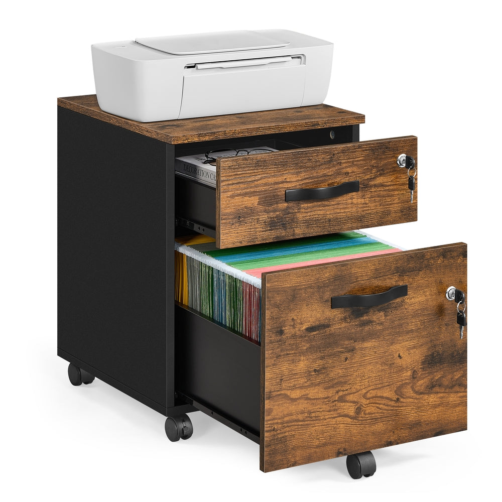 Lockable File Cabinet, Filing Pedestal with 2 Drawers - image 18