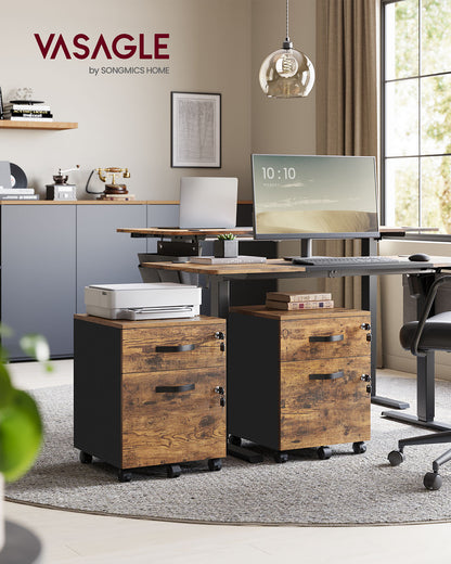 Lockable File Cabinet, Filing Pedestal with 2 Drawers - image 19