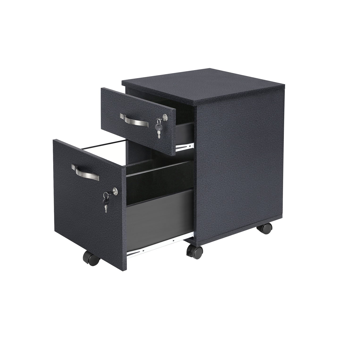 Lockable File Cabinet, Filing Pedestal with 2 Drawers - image 3