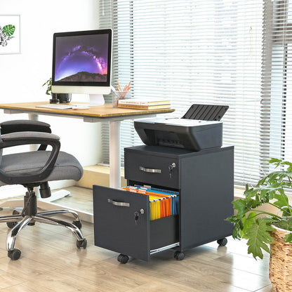 Lockable File Cabinet, Filing Pedestal with 2 Drawers - image 4