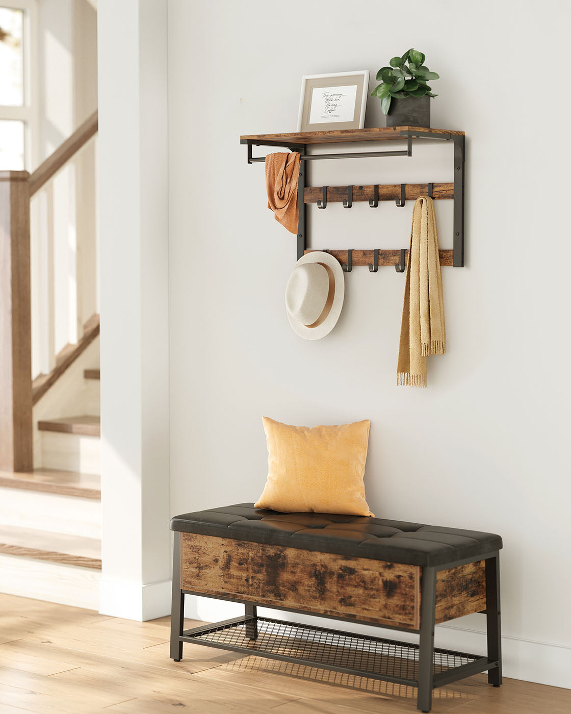 Wall Mounted Coat Rack with 10 Hooks - image 30