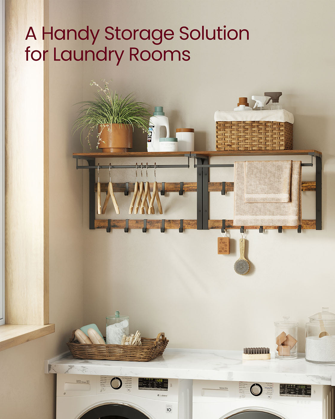 Wall Mounted Coat Rack with 10 Hooks - image 31
