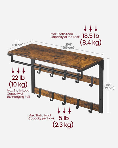 Wall Mounted Coat Rack with 10 Hooks - image 34