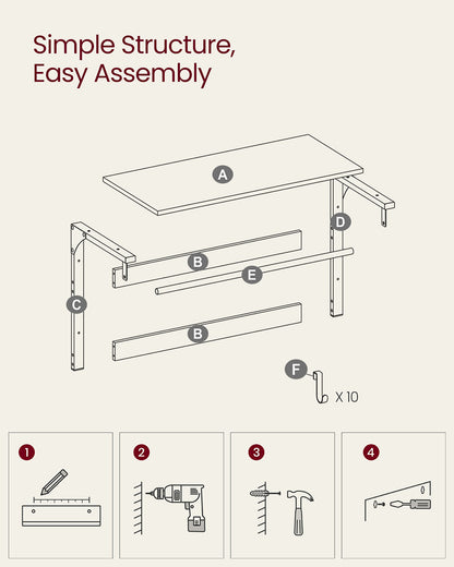 Wall Mounted Coat Rack with 10 Hooks - image 36
