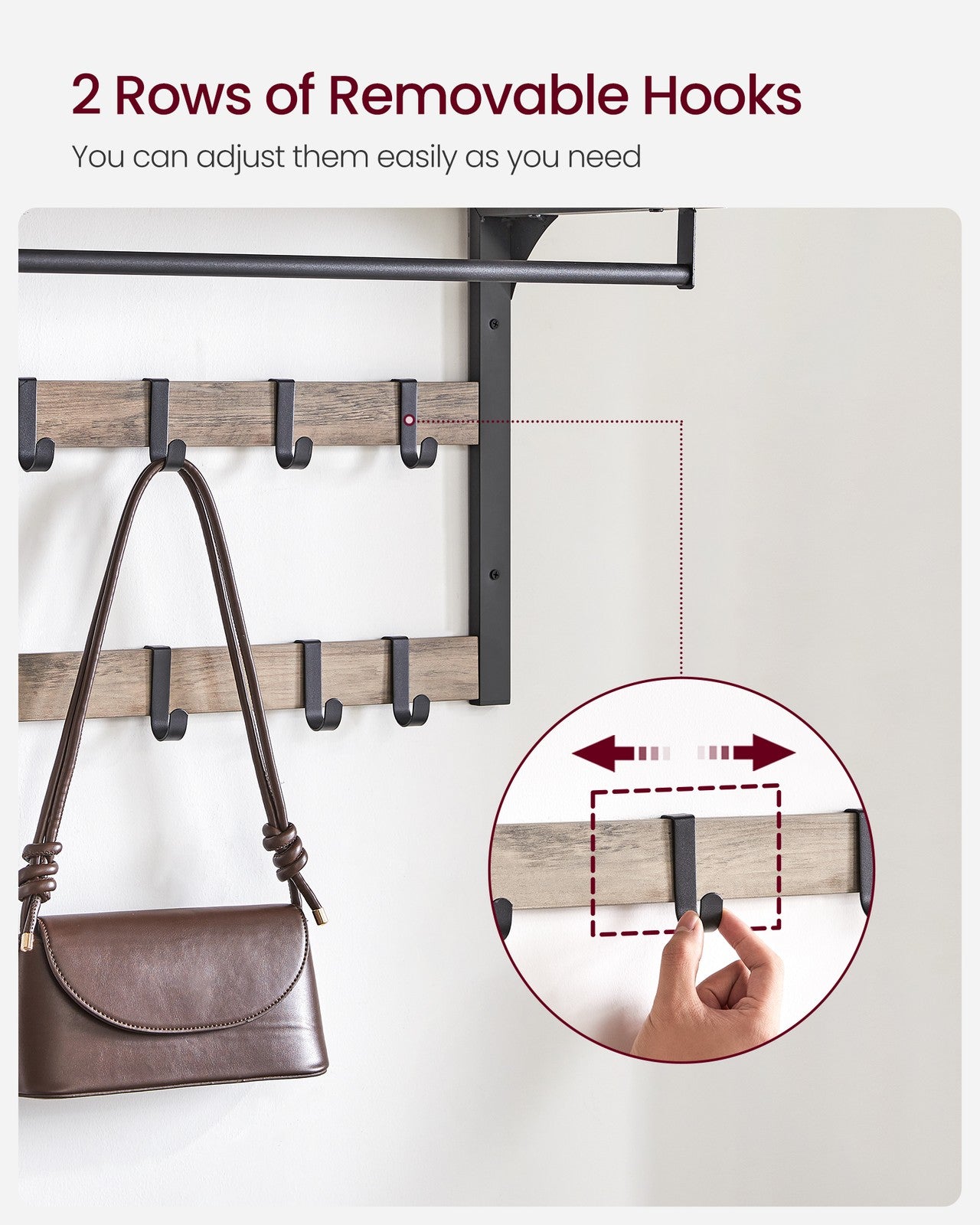 Wall Mounted Coat Rack with 10 Hooks - image 23