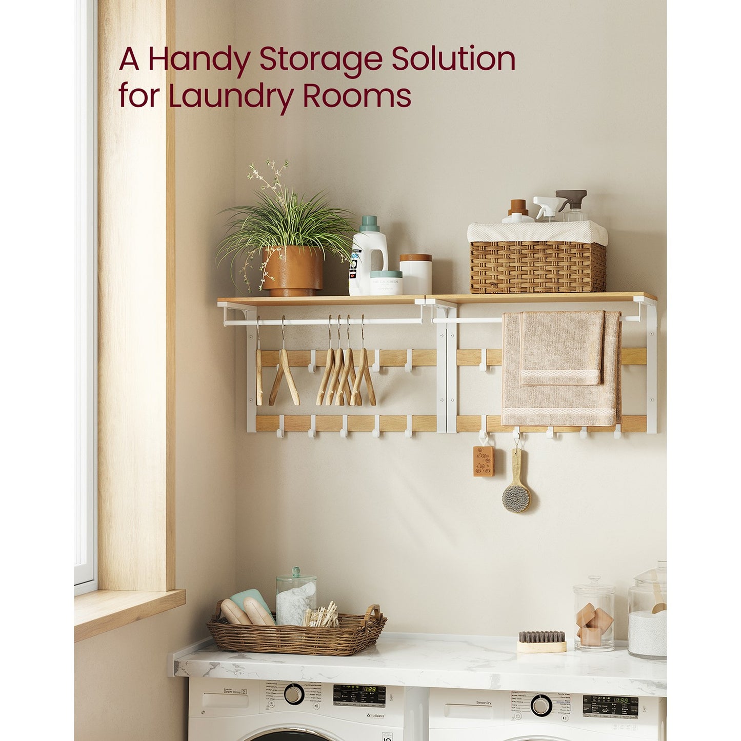 Wall Mounted Coat Rack with 10 Hooks - image 5