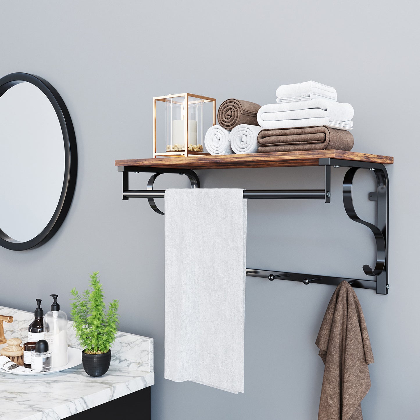 Vintage Floating Coat Shelves - image 3