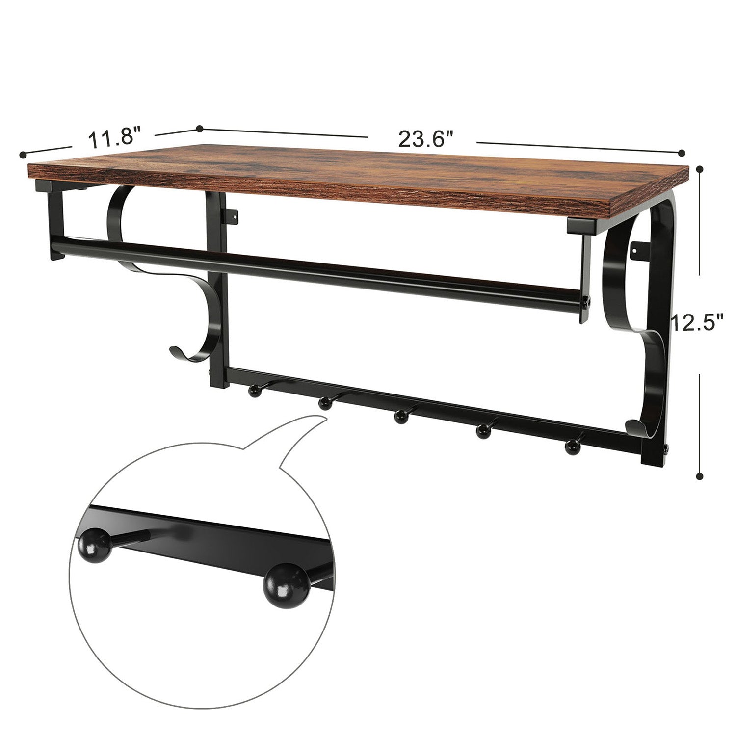 Vintage Floating Coat Shelves - image 10