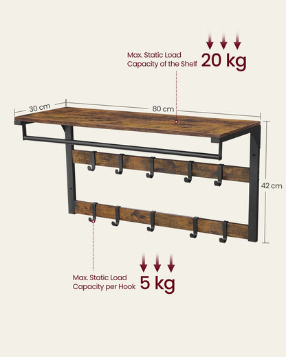 Wall Mounted Coat Rack with 10 Hooks - image 16