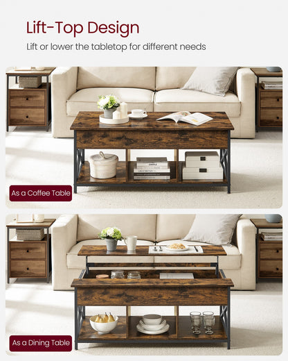 Coffee Table with Open and Hidden Storage - image 3