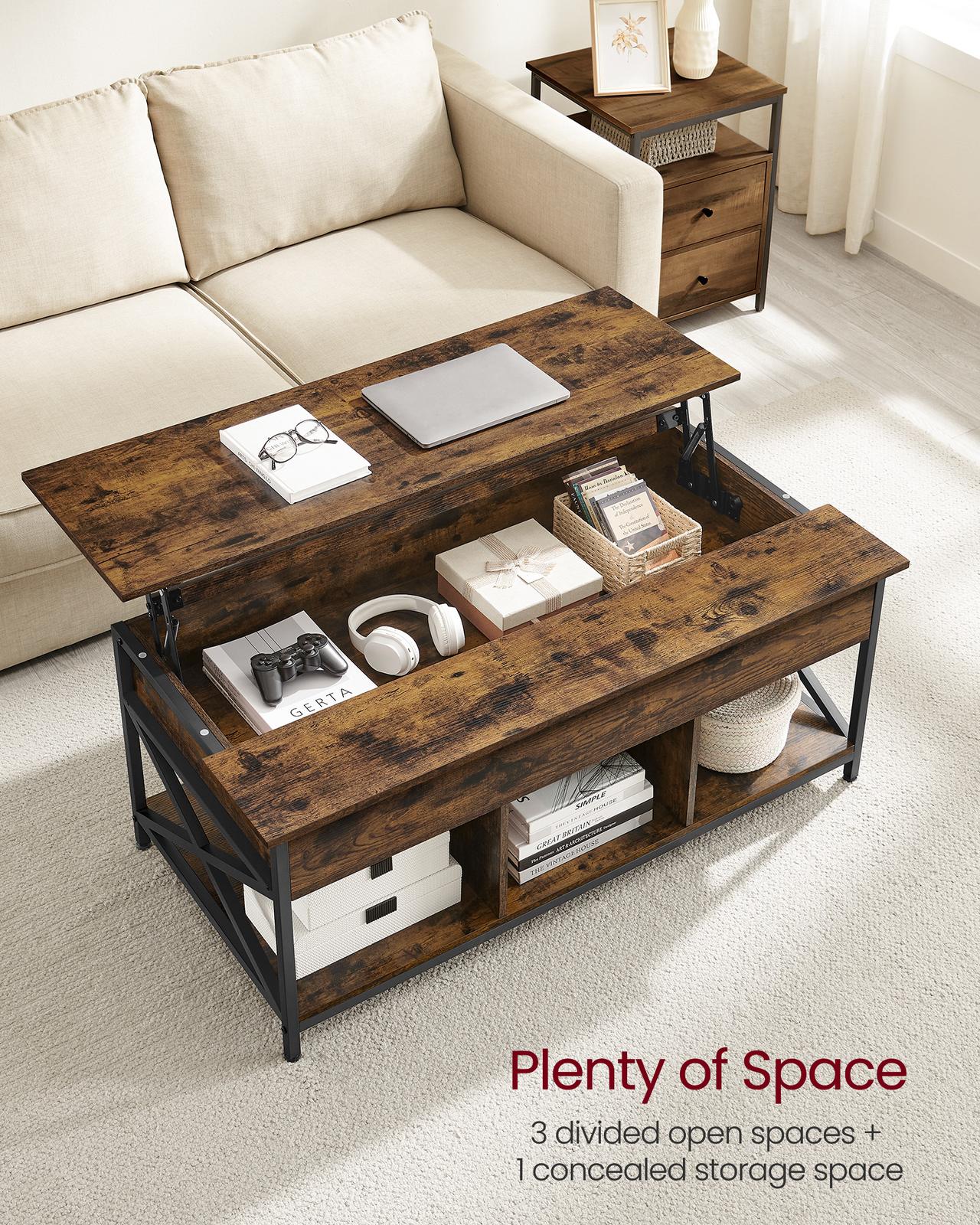 Coffee Table with Open and Hidden Storage - image 4