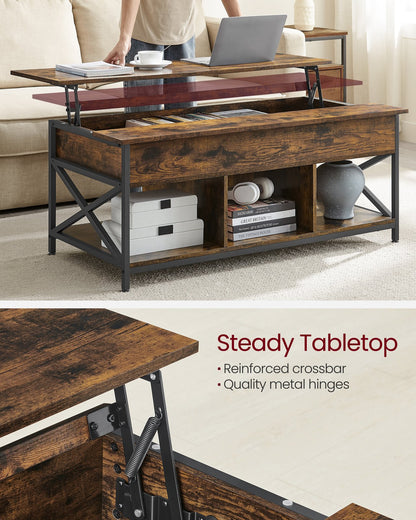 Coffee Table with Open and Hidden Storage - image 5