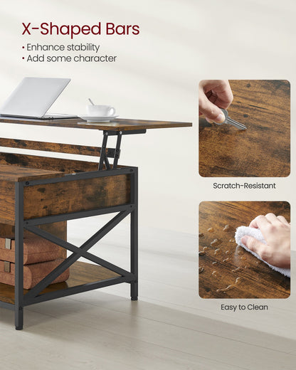 Coffee Table with Open and Hidden Storage - image 6