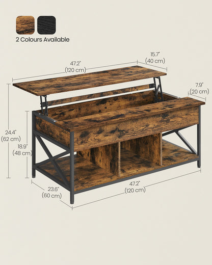 Coffee Table with Open and Hidden Storage - image 7