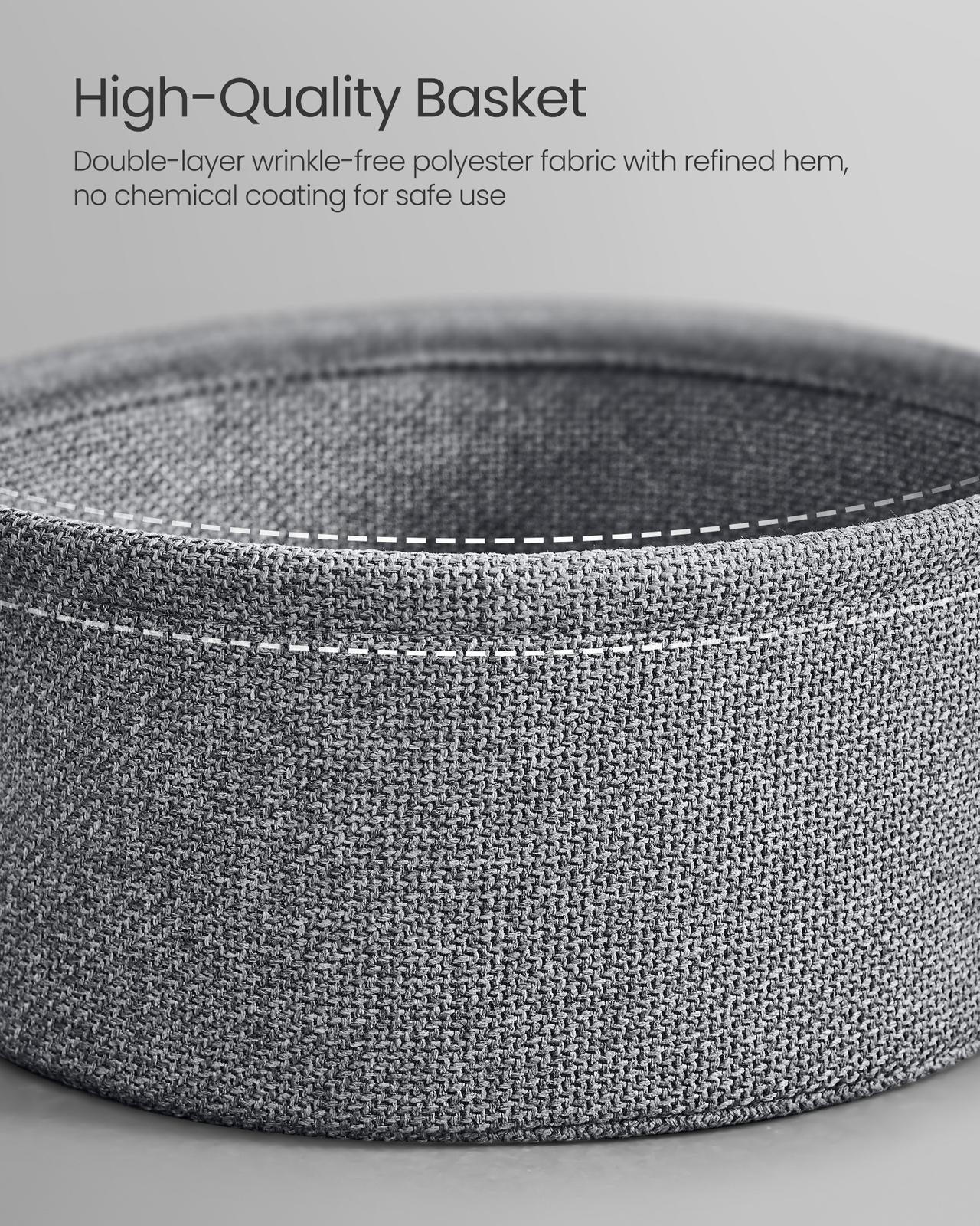 Round End Table with Fabric Basket - image 14